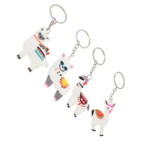COOLHIYA 4 Stück Teiliges Alpaka Schlüsselanhänger aus Langlebigem PVC Niedliche Cartoon Tier Schlüsselringe als Rucksackanhänger und Taschen Deko für Freunde COOLHIYA 4 Stück Teiliges Alpaka Schlüsselanhänger aus Langlebigem PVC Niedliche Cartoon Tier Schlüsselringe als Rucksackanhänger und Taschen Deko für Freunde von COOLHIYA