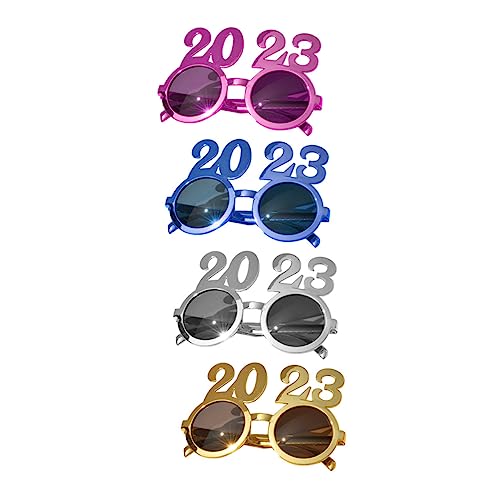 COOLHIYA 5 Paare 2023 2023 Brille schnapsgläser kinder ferngläser 2023 Silvester Sonnenbrille Neujahrsparty Brille weihnachten weihnachtsdeko Party-Fotobrille Party-Brillengestell Stk von COOLHIYA