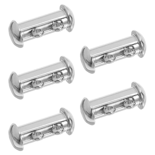 COOLHIYA 5 Stück Doppelter Ketten-Schichtverschluss - Schmuckverschluss aus Edelstahl für mehrlagige Ketten - DIY-freundlicher Armbandverbinder für einzigartige Kreationen von COOLHIYA