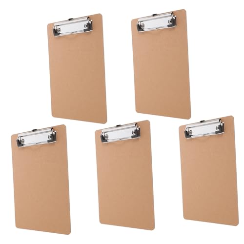 COOLHIYA 5 Stück Teiliges Klemmbrett Schreibunterlage mit Stabilem Clip Tragbare Dokumentenhalter für Büro Schule Zuhause Sicheres Fixieren Notizen COOLHIYA 5 Stück Teiliges Klemmbrett Schreibunterlage mit Stabilem Clip Tragbare Dokumentenhalter für Büro Schule Zuhause Sicheres Fixieren Notizen von COOLHIYA