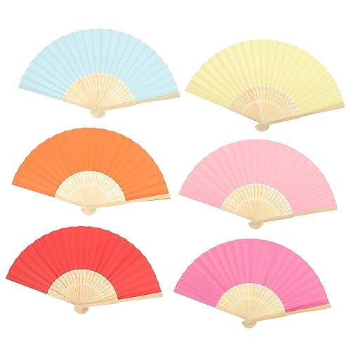 COOLHIYA 6 Stück Faltbare Handfächer aus Papier und Blanko Diy Fächer für Bemalen Kreatives Bastelspielzeug Leichte Tragbare Faltfächer Candy Farben für Dekoration und Tanz COOLHIYA 6 Stück Faltbare Handfächer aus Papier und Blanko Diy Fächer für Bemalen Kreatives Bastelspielzeug Leichte Tragbare Faltfächer Candy Farben für Dekoration und Tanz von COOLHIYA