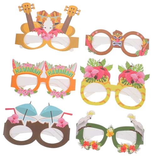 COOLHIYA 6 Stück Hawaii Party Brille Lustige Papierbrillen für Fotos Leichte und Sichere Partyaccessoires Kreative Sonnenbrillen für Geburtstagsfeiern und Themenpartys COOLHIYA 6 Stück Hawaii Party Brille Lustige Papierbrillen für Fotos Leichte und Sichere Partyaccessoires Kreative Sonnenbrillen für Geburtstagsfeiern und Themenpartys von COOLHIYA