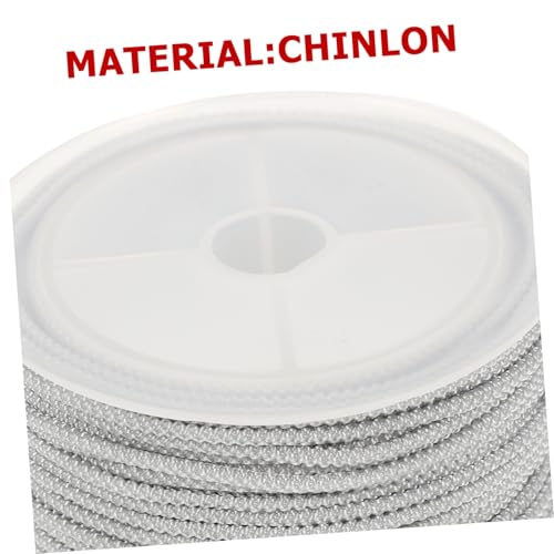 COOLHIYA Geflochtene Schmuckdraht Schnur Silbergrau Flexibel Langlebig für DIY Schmuckherstellung Handwerksprojekte Basteln und Perlen Fädeln von COOLHIYA