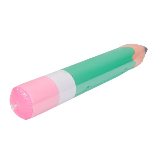 COOLHIYA Großer Aufblasbarer Bleistiftballon PVC Grün Dekorative Schulanfang Raumdekoration Robustes Party Zubehör für Klassenzimmer und Kinderveranstaltungen von COOLHIYA