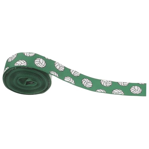 COOLHIYA Hochwertiges Volleyball Geschenkband Strapazierfähiges Rippband mit Glatten Kanten Sportliches Dekoband für Diy Haarschmuck Geschenkverpackung und Bastelideen Dunkelgrün von COOLHIYA