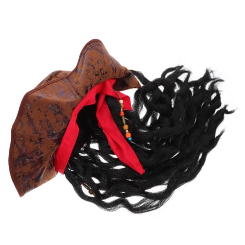 COOLHIYA Piratenhut Cosplay Kopfbedeckung für Karneval Halloween und Maskenball Stylisches Piraten Accessoire mit Dreadlocks für Unvergessliche Partys COOLHIYA Piratenhut Cosplay Kopfbedeckung für Karneval Halloween und Maskenball Stylisches Piraten Accessoire mit Dreadlocks für Unvergessliche Partys von COOLHIYA