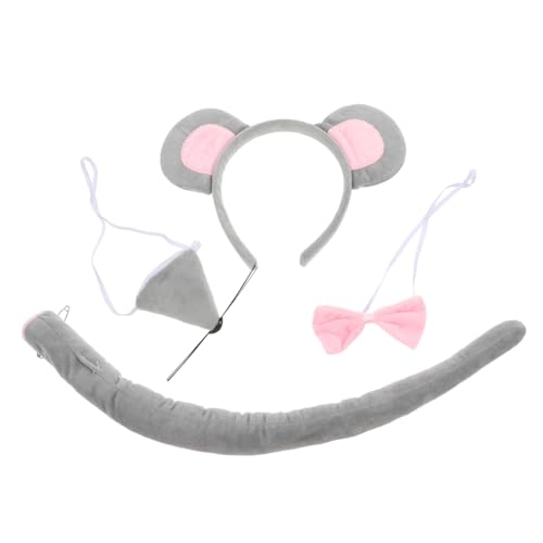 COOLHIYA Tierkostüm Set Stirnband mit Weichem Teiliges Cosplay Set mit Mausohren Schleife Bequemes Partyaccessoire für Fasching Halloween COOLHIYA Tierkostüm Set Stirnband mit Weichem Teiliges Cosplay Set mit Mausohren Schleife Bequemes Partyaccessoire für Fasching Halloween von COOLHIYA