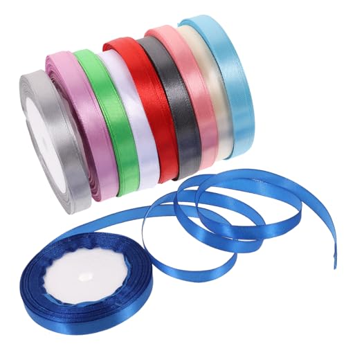 10 Rollen Handgefertigtes Geschenkband Dekorative Satinbänder für Blumenverpackungen und Diy Bastelarbeiten für Besondere Anlässe und Hochzeitsdekoration von COOPHYA