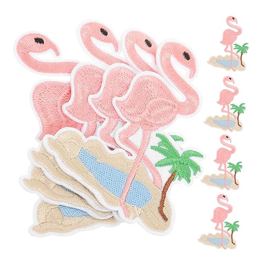 COOPHYA 1 Satz Bestickte Flamingo Patches Aufnäher Für Kleidung Kissen Taschen Und Diy Projekte Applikationen Für Bastelideen 10 Stück von COOPHYA
