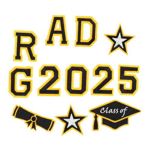 COOPHYA 1 Satz Graduations Patches Gestickte Aufnäher zum Aufbügeln Diy Zubehör für Kleidung Rucksäcke Hüte Vielseitige und Langlebige Applikationen von COOPHYA