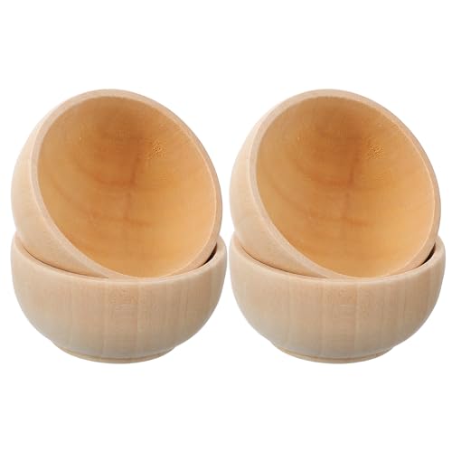 COOPHYA 1 Satz Teiliges Holzschalen Set Unbehandeltem Holz Diy Und Dekoration Für Kreative Projekte Für Heimwerker Und Bastelarbeiten 4 Stück von COOPHYA