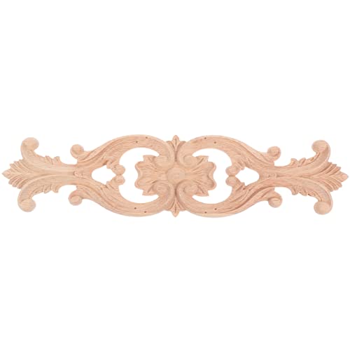 COOPHYA 1 Stück Retro Holzapplikation Dekoratives Möbelornament mit Filigraner Schnitzerei für Schränke Türen und Betten Vintage Design Khaki für Stilvolle Wohnräume von COOPHYA