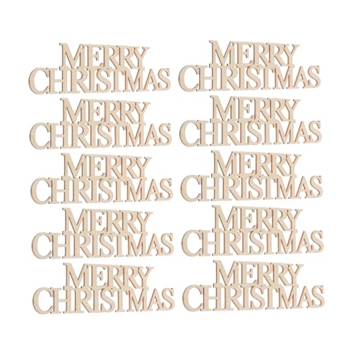 COOPHYA 10 Stück Frohe Weihnachten Scheiben, Weihnachts Holzausschnitt, Weihnachts Holzausschnitt, DIY Dekorationen Für Weihnachten, Holzausschnitte Zum Basteln, Graffiti Holzscheiben, von COOPHYA