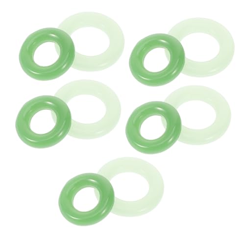 COOPHYA 10 Stück Glas Laufring, Trendige DIY Ringe, DIY Ringherstellung, Quasten, Verbindungsring, Ringe, Schmuck, Buyao Ringherstellung, Schmuckringe, Einzigartige Ringe, Quastenringe, von COOPHYA