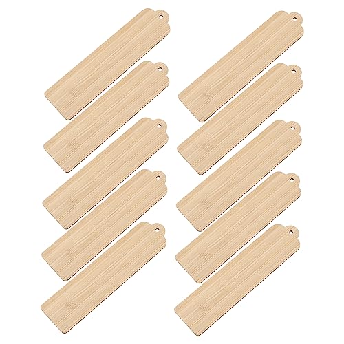 COOPHYA 10 Stück Holz Lesezeichen Diy Bastelrohlinge mit Löchern für Kreative Gestaltung für Dekoration und Personalisierte Projekte COOPHYA 10 Stück Holz Lesezeichen Diy Bastelrohlinge mit Löchern für Kreative Gestaltung für Dekoration und Personalisierte Projekte von COOPHYA