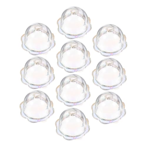 COOPHYA 10 Stück Klare Windspiel-perlen, Blumen-perlenkappen, Quallen-Charms, Perlen Für Ohrringe, Schmuckherstellung, Basteln, Basteln, Sonnenfänger COOPHYA 10 Stück Klare Windspiel-perlen, Blumen-perlenkappen, Quallen-Charms, Perlen Für Ohrringe, Schmuckherstellung, Basteln, Basteln, Sonnenfänger von COOPHYA