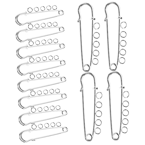 COOPHYA 10 Stück Sicherheitsnadeln mit Löchern Metall Broschennadeln für DIY Schmuck Handwerksprojekte für Schals Hüte Jacken und Mehr COOPHYA 10 Stück Sicherheitsnadeln mit Löchern Metall Broschennadeln für DIY Schmuck Handwerksprojekte für Schals Hüte Jacken und Mehr von COOPHYA