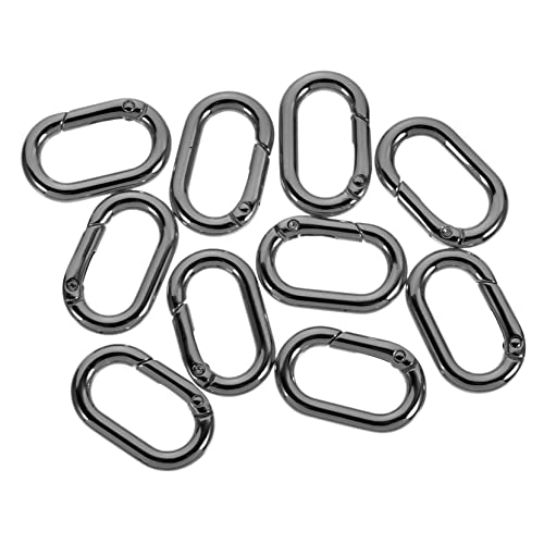 COOPHYA 10 Stück Taschenbeschläge, Feder Schlüsselring Schnalle, Schnappclip Haken, Rucksack Federschnalle, Federringe Für Schmuck, Rucksack Karabiner, Karabinerhaken, Ovaler Karabiner, von COOPHYA