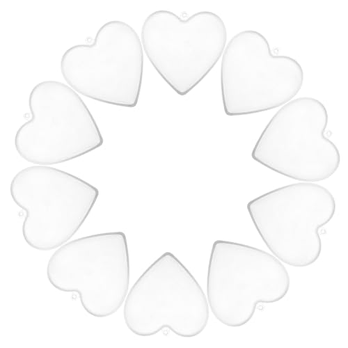 COOPHYA 10 Stück Teiliges Herzförmige Befüllbare Kunststoffkugeln Hohe für Diy Bastelarbeiten und Weihnachtsdekorationen Leicht COOPHYA 10 Stück Teiliges Herzförmige Befüllbare Kunststoffkugeln Hohe für Diy Bastelarbeiten und Weihnachtsdekorationen Leicht von COOPHYA