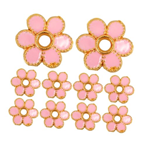 COOPHYA 10 Stück Tropföl Blumenhalter Aus Legierung, Metallblumen Perlenkappen, Perlenschmuck Set, Abstandsperlen, Schmuckherstellung, Perlen Für Halsketten, Perlen, Halsketten Endkappen, von COOPHYA
