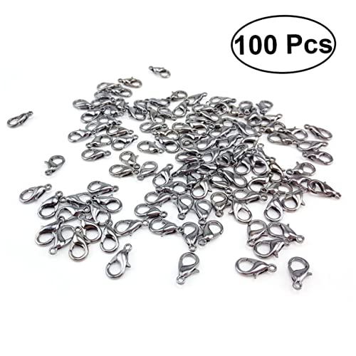 COOPHYA 100 Stück Curved Lobster Clasps Robuste Karabinerverschlüsse für DIY Schmuck Armbänder und Weiß für Schmuckherstellung und Reparatur von COOPHYA