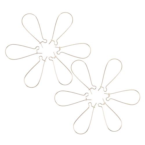 COOPHYA 100 Stück Ohrhaken Mit Neun Zeichen, DIY Ohrring Zubehör, Haken Zur Schmuckherstellung, Zubehör Zur Ohrringherstellung, Ohrring Zubehör, Haken Zum Ohrringbinden, Perlen Aus Eisen von COOPHYA