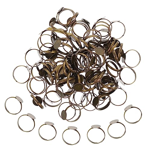 COOPHYA 100Stücke Einstellbare Ringbasis Ringe für DIY Schmuckherstellung für Persönliche Gestaltung und Projekte Kompakt und Leicht für Einfache Lagerung von COOPHYA