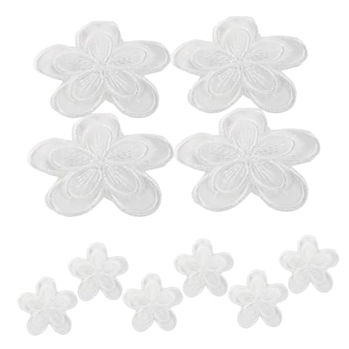 COOPHYA 10Stücke Selbstklebende Organza Spitzenflicken zur Reparatur von Kleidern und Röcken Dekorative Blumenapplikationen für DIY Handwerk und Kleidung für Notfallreparaturen von COOPHYA