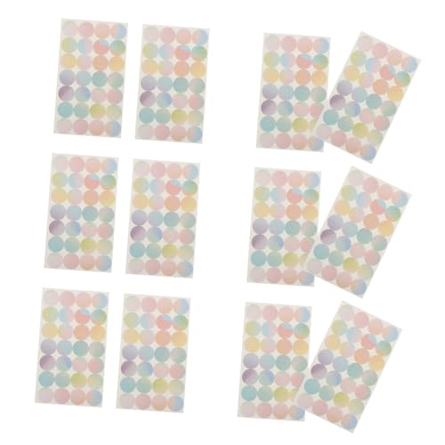COOPHYA 16 Blatt Schutzaufkleber Etiketten Lochaufkleber Für Ordnerpapier Locher Verstärkungsaufkleber Papierverstärkungsaufkleber Papierverstärkungskreise Verstärkungsetiketten von COOPHYA