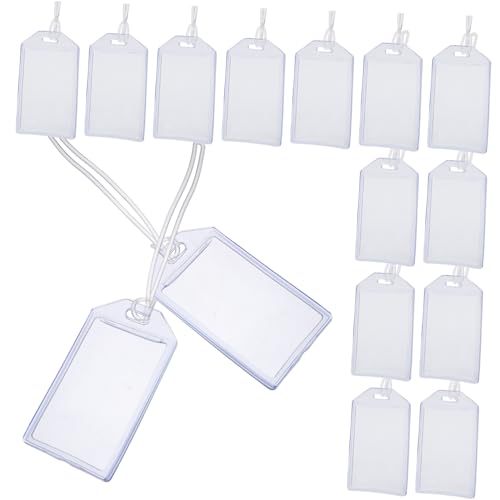 COOPHYA 16 Stück Gepäckanhänger, Namensschildhalter, Schutzhülle Für Karten, Namensschildhalter Mit Umhängeband, Ausweishalter, Umhängebänder Mit Ausweishalter, Transparente Kartenhüllen, von COOPHYA
