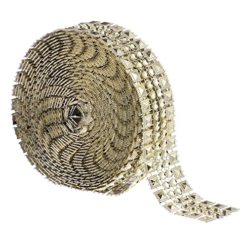 COOPHYA 1Rolle Strass Diamantband Glitzerndes Mesh Ribbon für DIY Dekoration Yards Breit für Hochzeiten Bastelprojekte und Goldfarben COOPHYA 1Rolle Strass Diamantband Glitzerndes Mesh Ribbon für DIY Dekoration Yards Breit für Hochzeiten Bastelprojekte und Goldfarben von COOPHYA