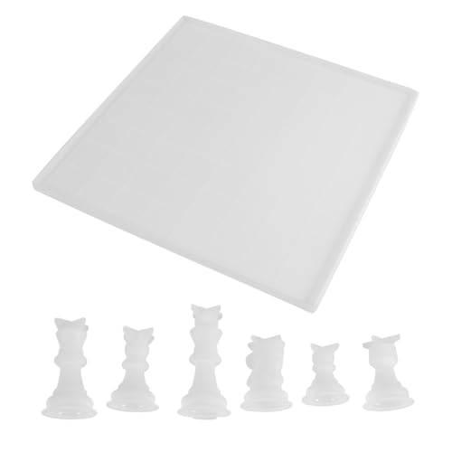COOPHYA 1satz Schach Silikonform Teilig Kreative Diy Epoxidharz Gießform Für Schachfiguren Und Schachbrett Einfach Zu Reinigen Und Sicher Für Bastelprojekte von COOPHYA