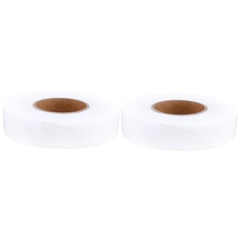 COOPHYA 2 Rollen Doppelseitig Klebender Futterstreifen, Doppelseitiges Klebeband, Nähstoff Saumband, Doppelseitiges Saumband, Doppelseitiges Vliesklebeband, DIY Kleidung, Patchwork von COOPHYA
