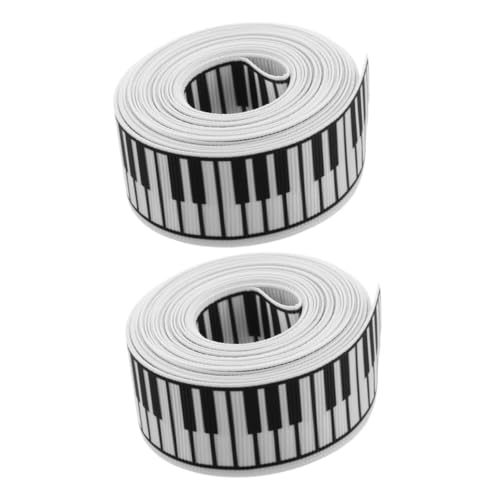 COOPHYA 2 Rollen Musiknoten Band Yards Bedrucktes Polyester Bastelband für Geschenkverpackungen Schleifenherstellung und Partydekorationen bei Musikalischen Themen Events COOPHYA 2 Rollen Musiknoten Band Yards Bedrucktes Polyester Bastelband für Geschenkverpackungen Schleifenherstellung und Partydekorationen bei Musikalischen Themen Events von COOPHYA