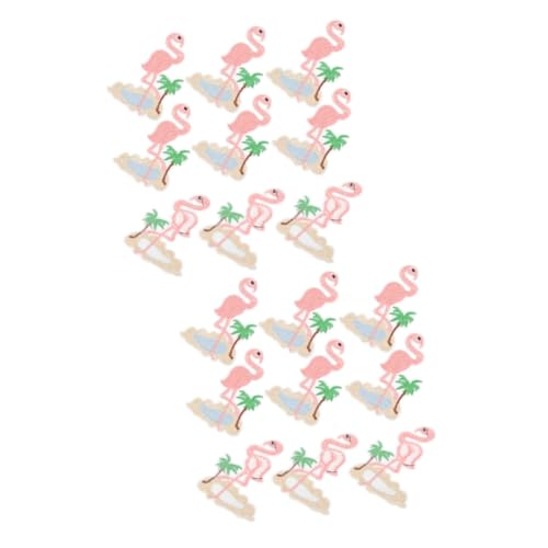 COOPHYA 2 Sätze Bestickte Flamingo Patches Zum Aufnähen Applikationen Für Kleidung Taschen Hüte Und Diy Projekte Für Anwendungen Reparatur Von Kleidung 10 Stück * 2 von COOPHYA
