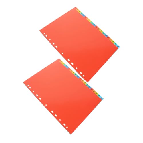 COOPHYA 2 Sets Indexseiten Paginierung, Papierbinder Zubehör, Registerteiler, Binder Register, Trennblätter Aus Kunststoff Mit Registern, Schulbedarf, Trennblätter, Seitenteiler, Binder von COOPHYA