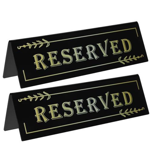 COOPHYA 2 Stück Acryl Reserviert Tischschild für Hochzeiten und Veranstaltungen Elegante Tischkarten für Effiziente Sitzplatzreservierungen von COOPHYA
