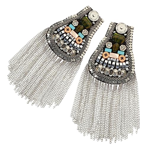 COOPHYA 2 Stück Damen Epauletten, Anzug Epauletten, Quaste, Schulterabzeichen, Quaste, Epaulette, Kostüme, Epaulette, Uniform, Quaste, Kette, Epaulette, Schulter Epauletten, Schmuck, COOPHYA 2 Stück Damen Epauletten, Anzug Epauletten, Quaste, Schulterabzeichen, Quaste, Epaulette, Kostüme, Epaulette, Uniform, Quaste, Kette, Epaulette, Schulter Epauletten, Schmuck, von COOPHYA