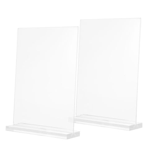 COOPHYA 2 Stück Display Schild Staffelei Ständer Für Schilder, Menühalter, Ständer, Visitenkartenhalter, Tischschildhalter, Zeitschriftenständer, Transparenter Papierständer, von COOPHYA