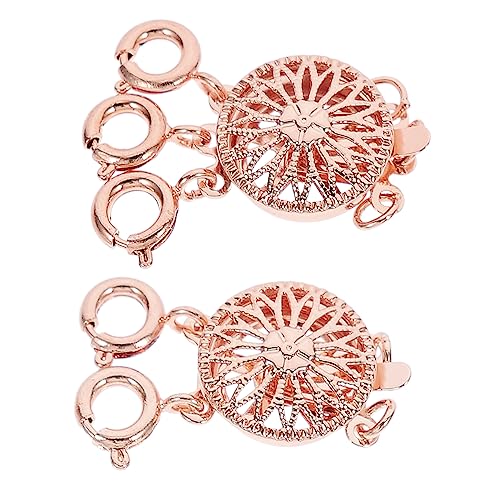 COOPHYA 2 Stück Halskettenverbindung mit Mehrschichtverschluss für DIY Schmuck Praktische Kettenverschlüsse für Armbänder und von COOPHYA