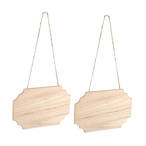 COOPHYA 2 Stück Holzschild Diy Bastelplatte Natürliche Holzplakette zum Bemalen für Hängende Dekorationen und Personalisierte Kunstwerke von COOPHYA