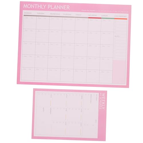 COOPHYA 2 Stück Planungsbuch monatlich Spiral-Wochenplaner klein Notizblock Zeitplaner studienplaner schülerplaner tagesplan schülerkalender Agenda-Notizbuch Zeitplan-Notizbuch Papier Rosa COOPHYA 2 Stück Planungsbuch monatlich Spiral-Wochenplaner klein Notizblock Zeitplaner studienplaner schülerplaner tagesplan schülerkalender Agenda-Notizbuch Zeitplan-Notizbuch Papier Rosa von COOPHYA