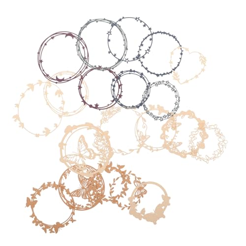 COOPHYA 20 Blatt Hollow Scrapbook Rahmen Dekorative Karten für Diy Planer Vintage Journal Zubehör mit Schmetterlingen und Blumenmuster für Scrapbooking und Collagen von COOPHYA
