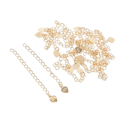 COOPHYA 20 Stück Delfinschwanzkette Herzketten Zur Schmuckherstellung Schmuckherstellungskette Schmuckherstellungsketten Verstellbare Armbandkette Zum Basteln Schmuckschutzketten von COOPHYA