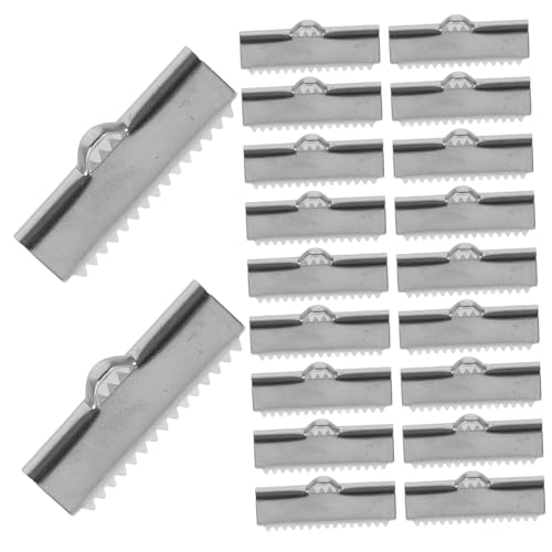 COOPHYA 20 Stück Lederkordel Schnallen Endkappen, Bandklemmen, Metall Lederkordelklemmen, Schmuckzubehör, Bandverschlüsse, Lederkordel Wickelverschlüsse, Schmuckherstellungszubehör, von COOPHYA