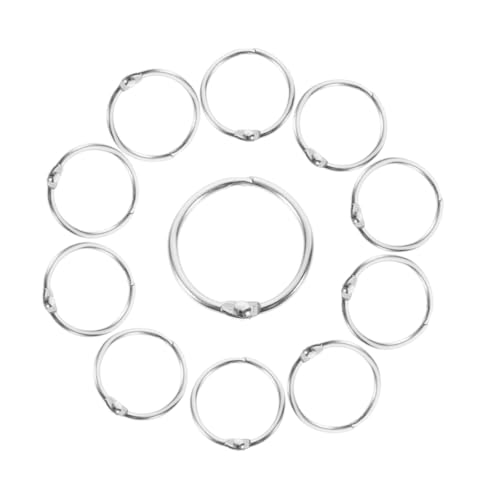 COOPHYA 20 Stück Metall Buchbinderinge Innendurchmesser Stabile Binder Ringe für Scrapbook DIY Projekte Karteikarten und Loseblatt Sammlungen von COOPHYA