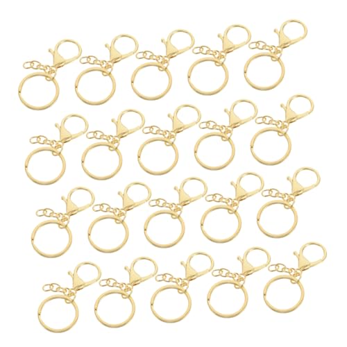 COOPHYA 20 Stück Metall Lobster Clips mit Kette für Diy Schlüsselanhänger Leichte und Sichere Karabinerhaken für Schmuckherstellung und Bastelbedarf Goldfarbene Schlüsselring Verschlüsse COOPHYA 20 Stück Metall Lobster Clips mit Kette für Diy Schlüsselanhänger Leichte und Sichere Karabinerhaken für Schmuckherstellung und Bastelbedarf Goldfarbene Schlüsselring Verschlüsse von COOPHYA
