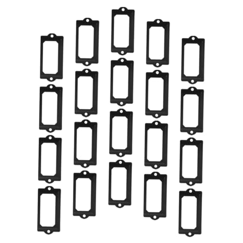 COOPHYA 20 Stück Namensschild Halter aus Metall Elegante Etikettenrahmen für Regale und Schubladen zur Optimalen Organisation Des Arbeitsplatzes von COOPHYA