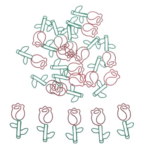 COOPHYA 20 Stück Rosenförmige Büroklammern Niedliche Dekorative Papierclips für Büro Schule und Hochzeit Praktische Lesezeichen und Dokumentenklammern für Stilvolle Organisation COOPHYA 20 Stück Rosenförmige Büroklammern Niedliche Dekorative Papierclips für Büro Schule und Hochzeit Praktische Lesezeichen und Dokumentenklammern für Stilvolle Organisation von COOPHYA
