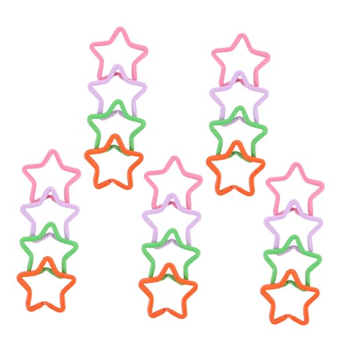 COOPHYA 20 Stück Teiliges Bunter Stern Schlüsselanhänger Metall Vielseitig Einsetzbar für Schlüsselmanagement Basteln und Schmuckherstellung Fünfzackige Form Helllila COOPHYA 20 Stück Teiliges Bunter Stern Schlüsselanhänger Metall Vielseitig Einsetzbar für Schlüsselmanagement Basteln und Schmuckherstellung Fünfzackige Form Helllila von COOPHYA